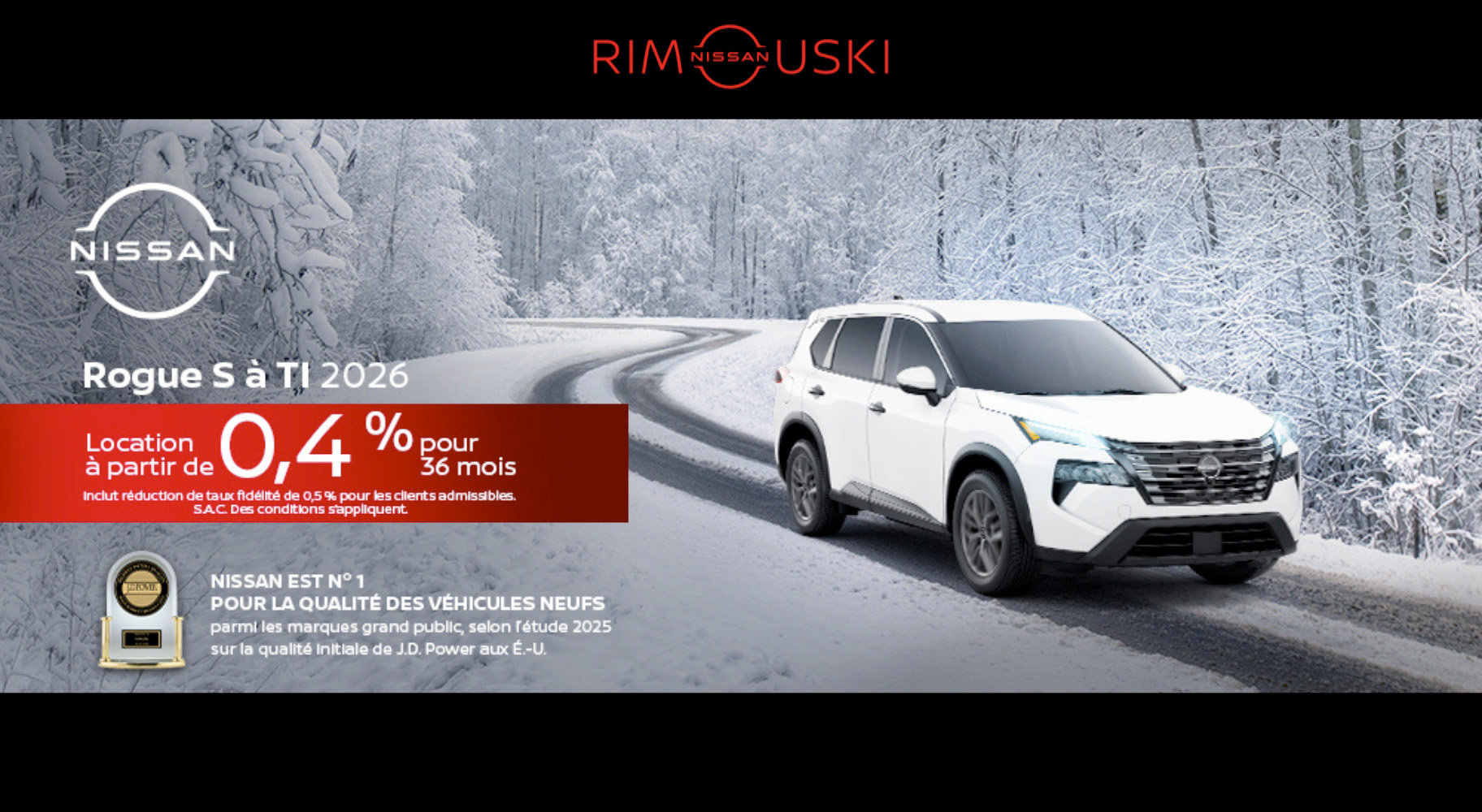 Le Rogue 2026 est arrivé chez Rimouski Nissan